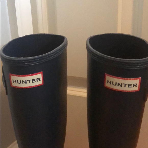 Navy Blue Hunter Boots - Picture 3 of 3
